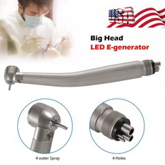 Dental Fiber Optic High Speed Turbine Handpiece 2/4H LED E-generator
