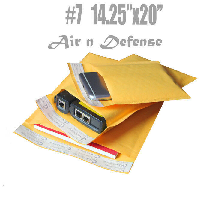 400 #7 14.25×20 Kraft Bubble Padded Envelopes Mailers Shipping Bags AirnDefense