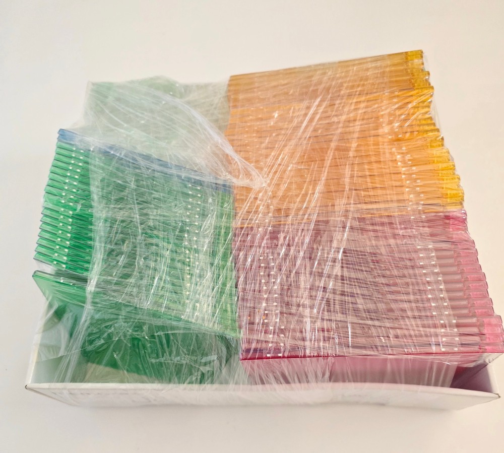 Memorex Multi Color Slim Jewel CD/DVD Cases Lot of 63 Pink Green Orange Blue