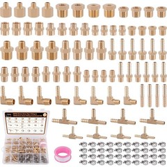 120Pcs Hose Pipe Fitting & Hose Barb Fitting Kit, 48Pcs Hose Pipe Fitting
