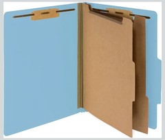 Blue Summit Supplies 30 Letter Size Light Blue Classification Folders, 2…