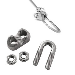 20PCS 1/8 Inch M3 304 Stainless Steel Wire Rope Cable Clip Clamp, Used for An…