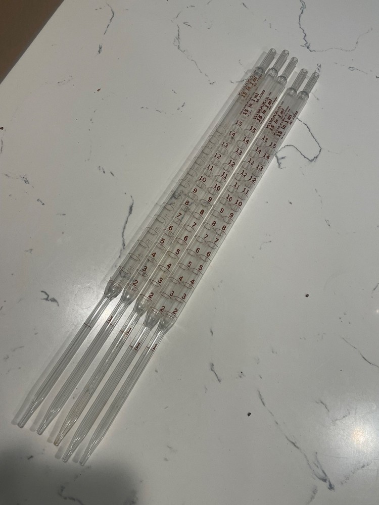 KIMBLE KIMAX 15 mL Reusable Volumetric Glass Pipette no. 37050 USA