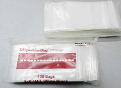 WHITE Block Bags RELOC ZIPPIT 3×5 4mil H. D. 3 x 5″ 4 Mil Bags 100