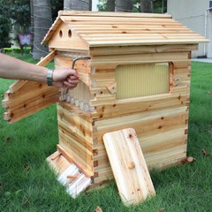 7PCS Auto Seeping Honey Bee Hives Beehive Frames +Cedarwood Beekeeping Brood Box