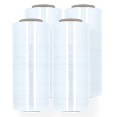18″ x 1000′ 120 Gauge Clear Blown Hand Stretch Wrap Plastic Shrink Film 4 Rolls