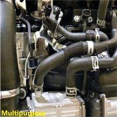 Braided Fuel Line Set 1/4 in 6mm ID NBR 10 ft with 20 Pcs Clamps