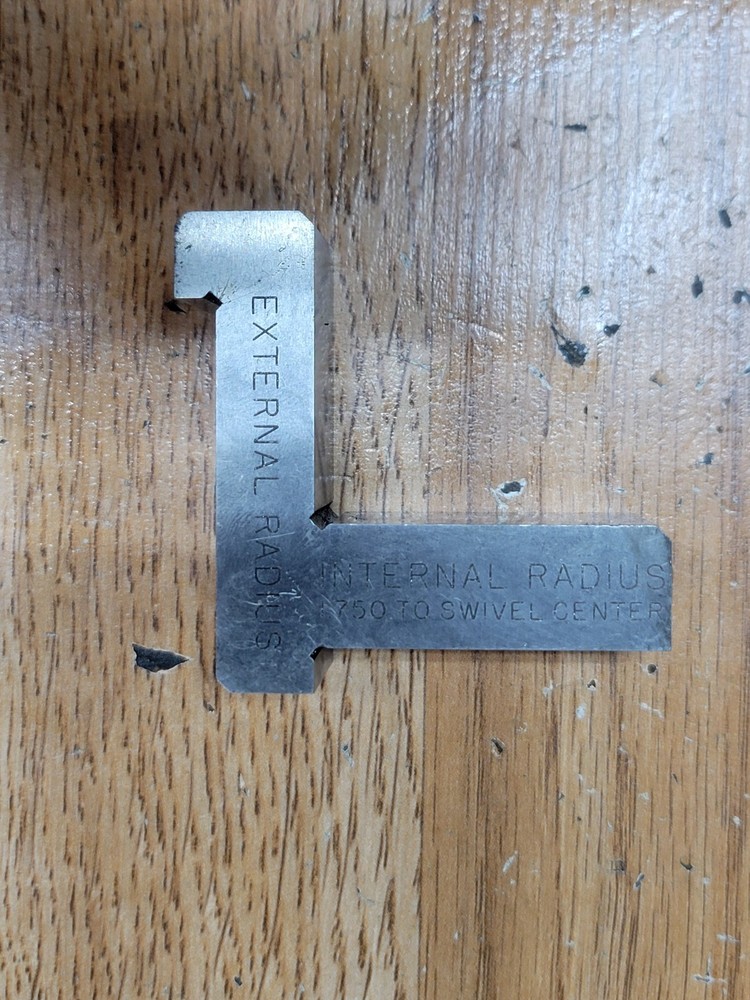 HARDINGE EXTERNAL INTERNAL RADIUS GAGE