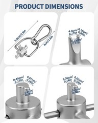 HVAC Refrigerant Locking Cap Key, 3-in-1 Valve Core Removal Tool, Silver