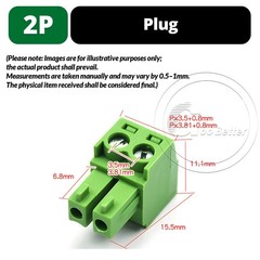 3.5mm Pitch PCB Terminal Block Plug-in Screw Connector 2Pin – 24Pin Plug / Pin