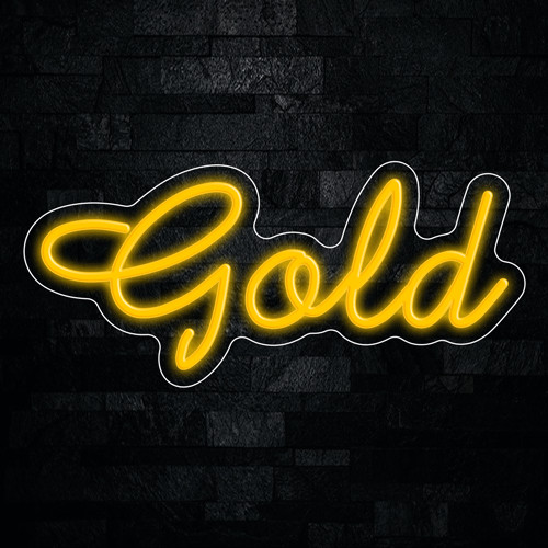 Gold LED Neon Sign 20″L x 9″H #33124