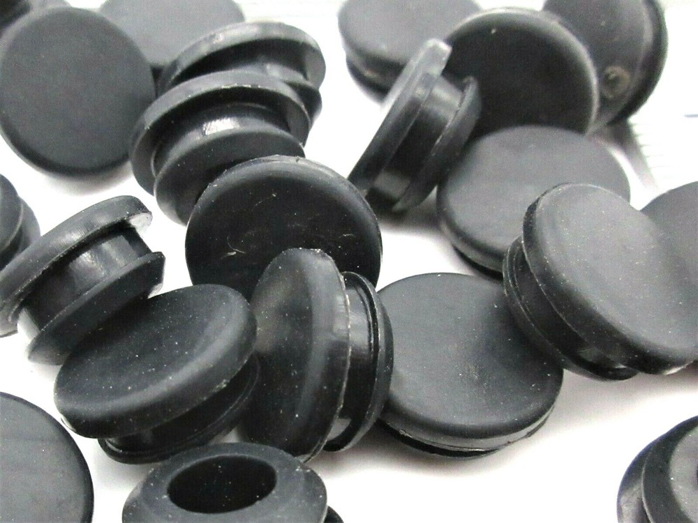 7/16” Solid Rubber Grommet Panel Plug 5/8″ OD Fits 1/8” Thick Panel