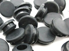 7/16” Solid Rubber Grommet Panel Plug 5/8″ OD Fits 1/8” Thick Panel