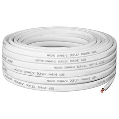 18 Gauge Marine Wire,18 AWG 30ft Duplex Grade Wire Tinned 30 ft, White