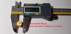 12mm Copper Laser Diode Mount Blank Modules – 3.8mm – 5.6mm – 9mm – DTR-CLMV5-12