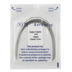 100pc Orthodontic Arch Wire Niti Stainless Steel Round Rectangular Ovoid Natural