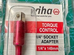 WIHA 1/4″ Torque Control Square Drive Socket Adapter Blade (149mm long), #28582