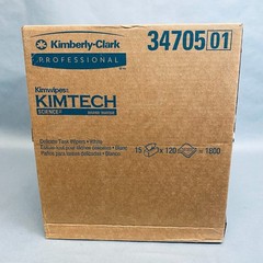 Kimberly Clark Kimtech Kimwipes Case of 15 Boxes with 120 Sheets Each