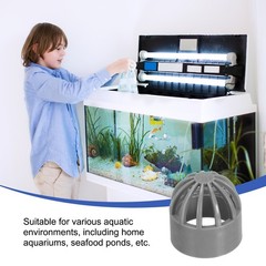1 Inch (25mm) Fish Cover Permeable Cap 8Pcs, PVC Aquarium Guard Gray