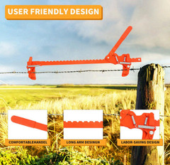 Heavy Duty Fence Stretcher Tool for Barbed & Smooth Wire