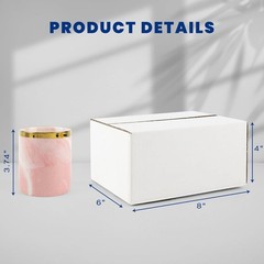 Golden State Art 8x6x4 Inches White Shipping Boxes 28 Pack, Corrugated Cardboard