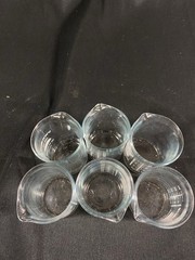 VWR 100mL Low Form Griffin Glass Graduated Beaker Pour Spout 6PK 10754-948
