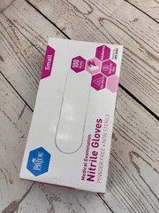 MedPride Powder-Free Nitrile Exam Gloves, small – 100 Count