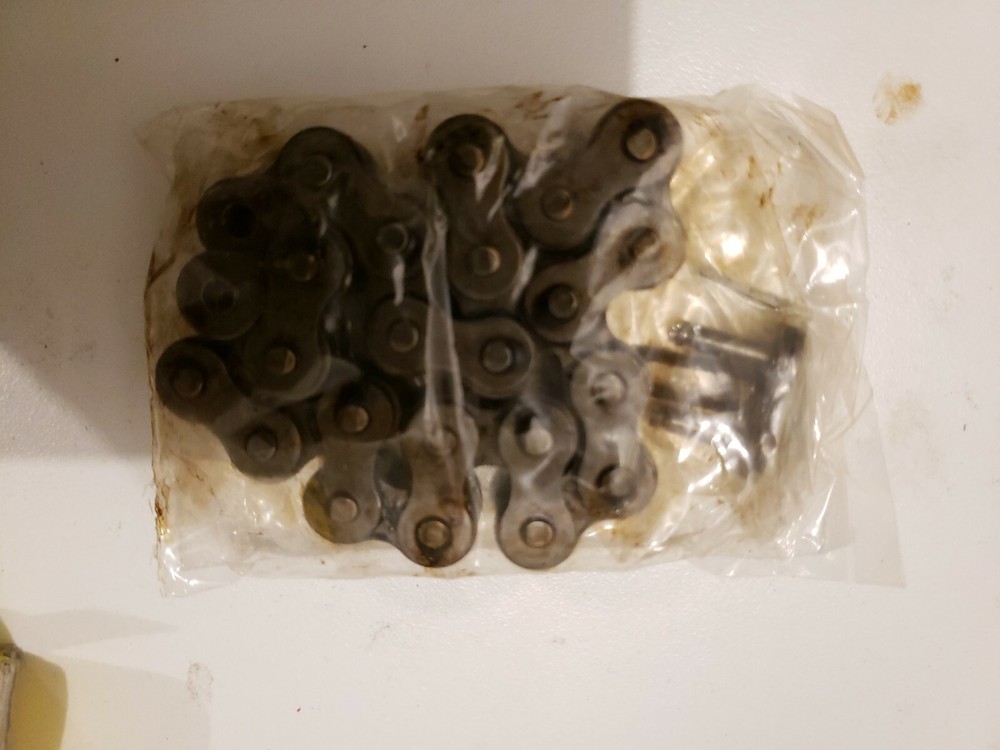 Lot of 10 Flexon 40-1 ecoplus Roller Chain 1 foot length w/ 10 connecting links