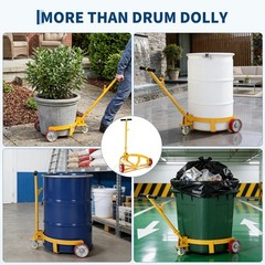 55 Gallon Drum Dolly ,1200 Lbs Heavy Duty Drum Cart Barrel Dolly, Oil Drum Caddy