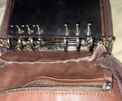 Vintage Franklin Covey Nappa Leather Planner Binder; Brown