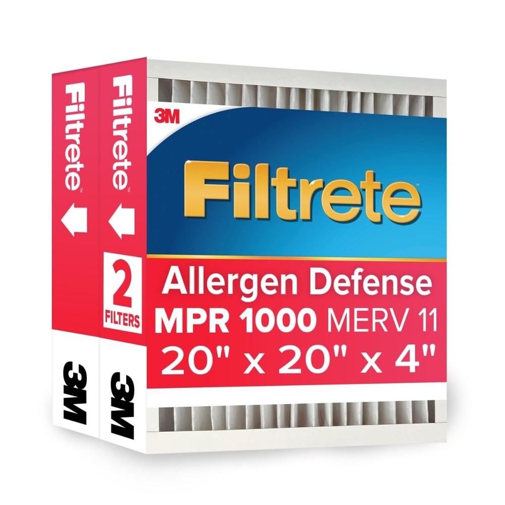 Filtrete 20x20x4 AC Furnace Air Filter, MPR 1000, MERV 11, Fits Honeywell, Al…