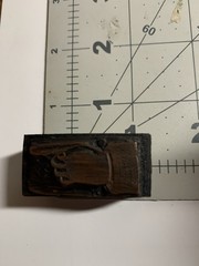 Vintage Small Letter Press Printing Block Pointing Finger Hand! Small Rare