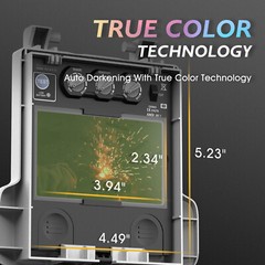 True Color 1/1/1/2 Flip Front 3.94×2.34“Auto Darkening Welding Helmet 4/5-9/9-13