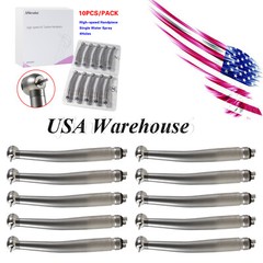 10 Pcs NSK Style Dental High Speed Handpiece Push Button Type 4Hole