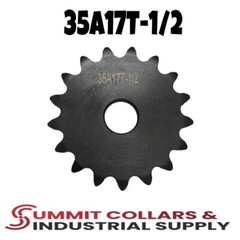 #35 Roller Chain Sprocket A Type 1/2″ Bore 17 Tooth 35A-17T-1/2