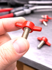 1/4″- 20 Tee Thumb Screws w Wing Knob USA Made SS 6 Lengths 4 per package