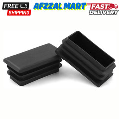 10 PCS 1″ X 2″ Rectangle Black Plastic Plug End Cap for Pipe Tubing, Chair Leg