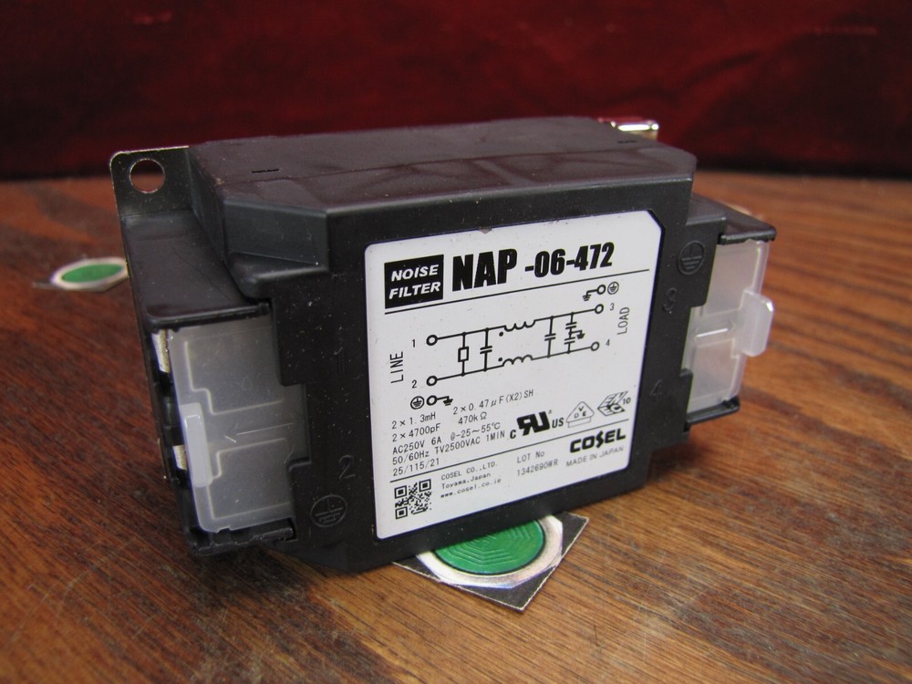 6 Amp Cosel Power Line Electrical Interference Noise Filter 250v 6a NAP-06-472