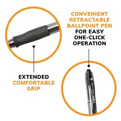 BIC Glide Bold Black Ballpoint Pens, Bold Point (1.6Mm), 12-Count Pack,