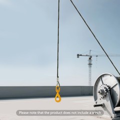 7/16in*100FT Steel Winch Cable Wire Rope Swivel Self-locking Hook 2469.18 lbs