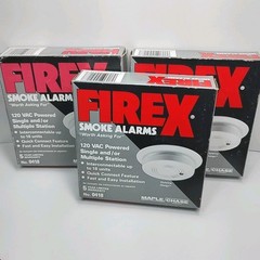 3 Brand New Fire X Smoke Alarm Model G-18 No. 0418 Fast And Easy Installation