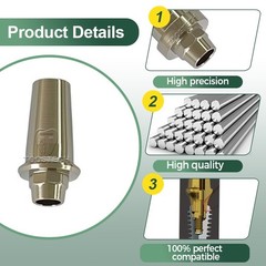 6pcs Ti Base Titanium Base CAM CAD Work compatible Straumann RN Tissue level