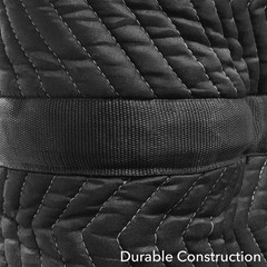 Door Jamb Protector Pad with 3 Sewn-in Steel Spring Clips, 72″ x 24″, Black