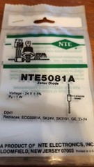 NTE 1W ZENER DIODE SELECT VOLTAGE FROM MENU