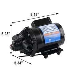 Everflo EF7000 12V Diaphragm Sprayer Pump – 7.0GPM, 60 PSI Max, 1/2″ FNPT Ports