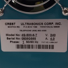 Crest 4G-500-6-T Tru-Sweep Genesis Ultrasonic Generator, 40kHz, 500W, 240VAC