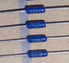 2 pcs RN55C and RN55D type 1% 1/8W Film Resistors by Vishay, Select from menu