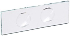 United Scientific™ CSTK02 Concavity Glass Slide, 3mm Thick, 2 Concavities, 75m