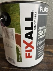 Fixall Skid Grip Anti-Slip Floor Coating Jet Black 1 Gal Interior Exterior F0650
