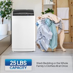Rovsun 25Lbs Portable Washing Machine Full-Automatic Electric Laundry Machine